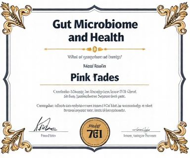 Osvědčení o účasti na semináři o střevním mikrobiomu